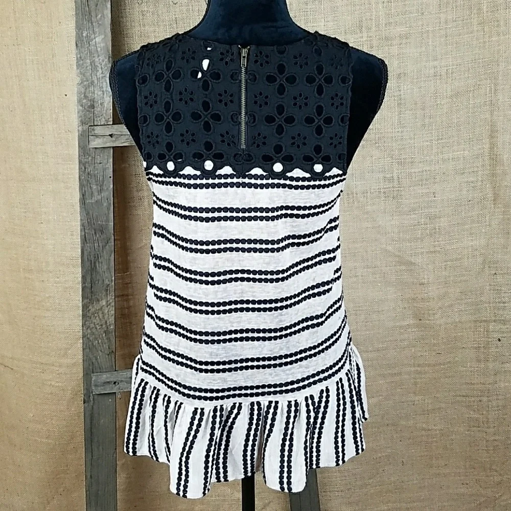 Free‎ People women's S/P knit tank top lace peplum